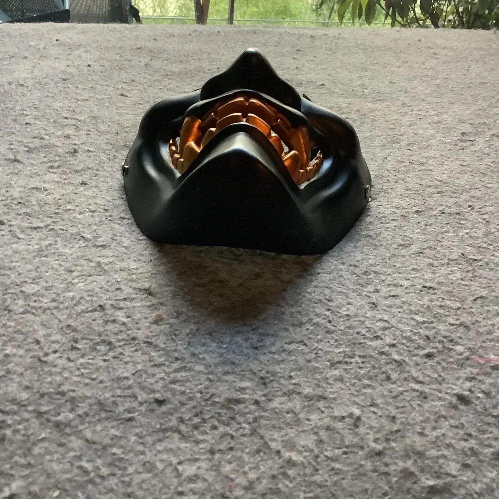Black and Gold Mask with adjustable strap